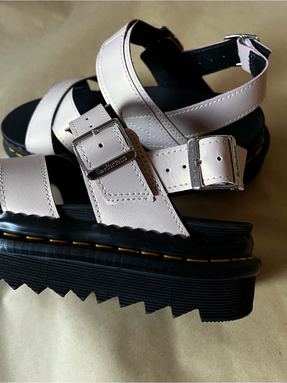 NEW Dr. Martens Pink Holographic Sandals - Picture 8 of 9